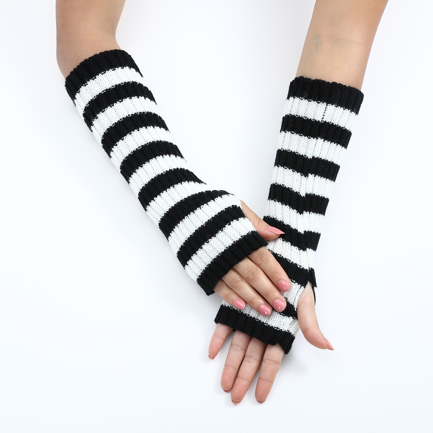 Scaldabraccia a Righe Y2K Senz - Fingerless Glove Knit recensione e prezzo